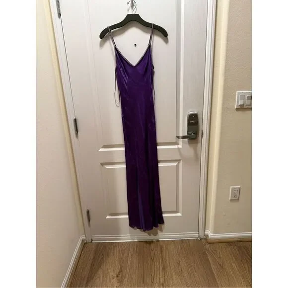 Astr the Label Women Kathleen Midi slip dress in purple size S NWT - Picture 4 of 6